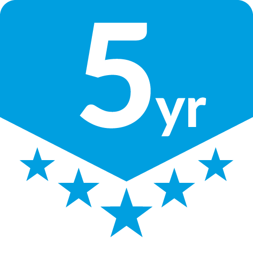 5 Year Warranty Logo