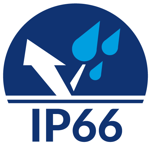 Ingress Protection 66, IP66 Icon, Water droplets reflecting