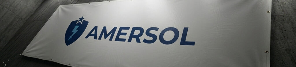 Amersol Banner in warehouse